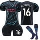 thumbnail image 1 of 23-24 Manchester City Away Kids Football Kit No. 16 Rodrigo 28, 1 of 5