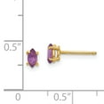 thumbnail image 3 of Primal Gold 14 Karat Yellow Gold 5x2.5mm Marquise Amethyst Earrings, 3 of 5