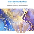 thumbnail image 5 of Xl Marble Large Gaming Mouse Pads for Desk, Extended Cute Mousepad for Keyboard Table with Delicate Azure and Gold Texture, Big Long Computer Desk Mat Gifts for Women Office Decor, Blue 31.5*11.8 In, 5 of 6