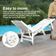 thumbnail image 5 of Outdoor Chaise Lounge Chair, Pool Lounge Chair with Adjustable Backrest, Heavy Duty HDPE Patio Recliner with Wheels for Patio Poolside, 5 of 10