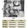 thumbnail image 4 of Bill Skarsgard Throw Blanket, Super Soft & Comfy Flannel Fleece Blanket, Lightweight Cozy Microfiber Anti-Pilling Plush Blanket for Sofa Chair, Bed, Couch 80x60 inch, 4 of 7