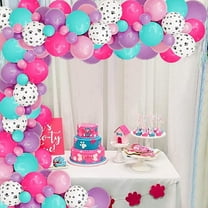 WODJR 122 Pcs Dog Paw Balloon Garland Paw Party Decorations Pink Purple Balloon Arch Paw Print Balloon Arch Dog Paw Balloons Dog Patrol Paw Birthday Decorations Dog Birthday Decorations
