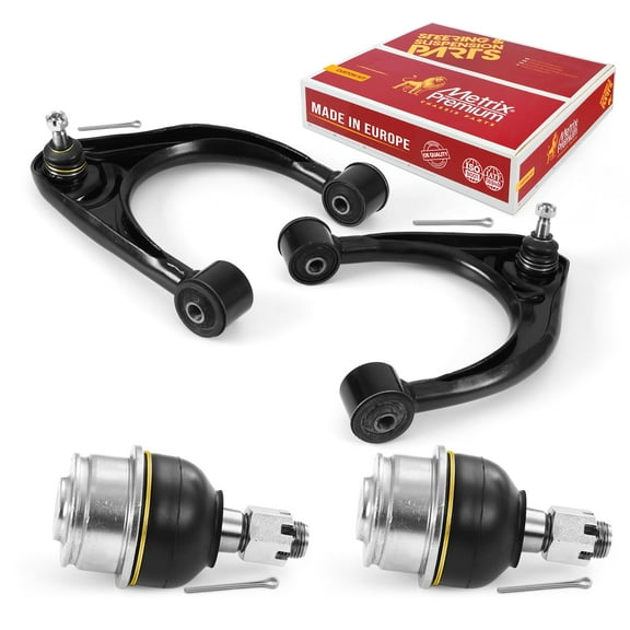 Metrix Premium Chassis Parts - 4 PC Front L/R Upper Control Arm & Front Lower L/R Ball Joint Kit Fits 08-22 Toyota Sequoia, 07-21 Tundra, Replacement RK621307, RK621308, K500224