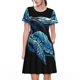 thumbnail image 1 of Balery Ocean Turtle Vestidos sueltos de manga corta para mujer, vestidos de verano 2025, vestidos casuales de corte A con vuelo., 1 of 6