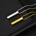 thumbnail image 4 of Men Stainless Steel Ayatul Kursi Gold Steel Box Chain Rectangular Lockets Necklace, 4 of 11