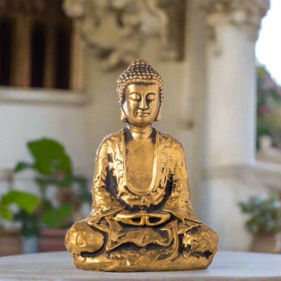 Zayden Cement Meditating Buddha Figurine