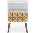 thumbnail image 3 of Manhattan Comfort Liberty 1.0 Table de Nuit à 1 Tiroir, Blanc, 3 of 8