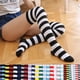 thumbnail image 1 of Medias hasta la rodilla para mujer, medias japonesas de color con tiras, medias altas hasta el muslo para estudiantes, 1 of 5
