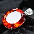 thumbnail image 4 of 98 Ct Natural Brazilian Red Topaz Pendant Oval Cut 925 Sterling Silver Jewelry, 4 of 6