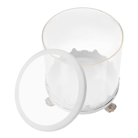 WHAMVOX Clear Dome Case Preserved Flower Glass Cover 15.50X13.50X13.50CM White