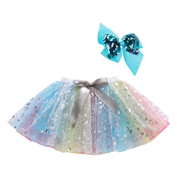 JUMESG Tutus for Toddlers Tutus for Girls Layered Tutu Skirt Costumes Classic Elastic Dress (White,M)
