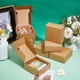 thumbnail image 5 of 50 cajas pequeñas de cartón de 8,4 x 8,4 x 3,6 cm (3,3 x 3,3 x 1,4 pulgadas), cuadradas, para joyería, de cartón kraft marrón, para regalos, cajas de cartón corrugado para envíos., 5 of 6