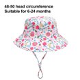 thumbnail image 2 of Sombrero para el sol para bebé, ajustable, para exteriores, para nadar, playa, piscina, sombrero para niños, ala ancha, correa para la barbilla, sombrero de juego de verano, 2 of 5
