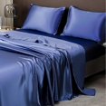 thumbnail image 2 of Satin Sheets Silky & Luxury Bed Set, Soft Deep Pocket Sheets Cooling Bed Set, 2 of 5