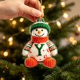 thumbnail image 5 of romoty Personalized Letter Y Snowman Christmas Ornament, 3.15 in Acrylic Monogram Initial Knit Snowman Pendant with Cord for Xmas Tree Wreath Mantel Decor Kids Stocking Stuffer Gift, 5 of 7