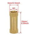 thumbnail image 2 of Wekity M3x4mm Female Thread Knurled Nuts,200PCS Hx10mm OD Brass Threaded Insert Embedment Nuts Hydraulic Welded Joint Injection Molding Assortment Kit for 3D Printing Injection Molding-0621, 2 of 5