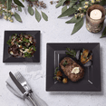 thumbnail image 5 of Platos Desechables Cuadrados Elegantes, Fiesta, Plástico 50 pzs, NEGRO, 5 of 5