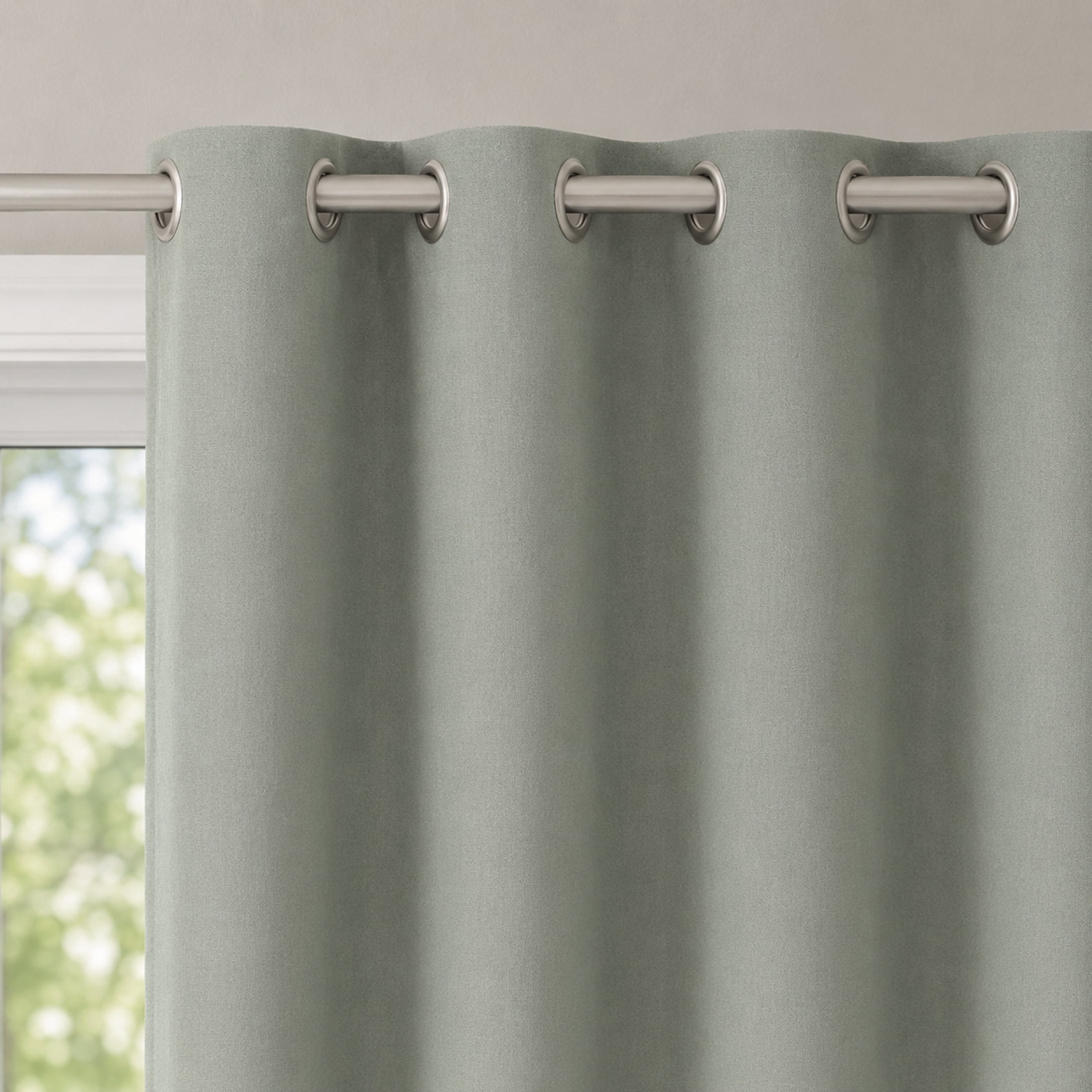 SOLARVEIL Paire de panneaux de rideaux en velours avec fermeture magnétique, 84 x 37 po, couleur sage