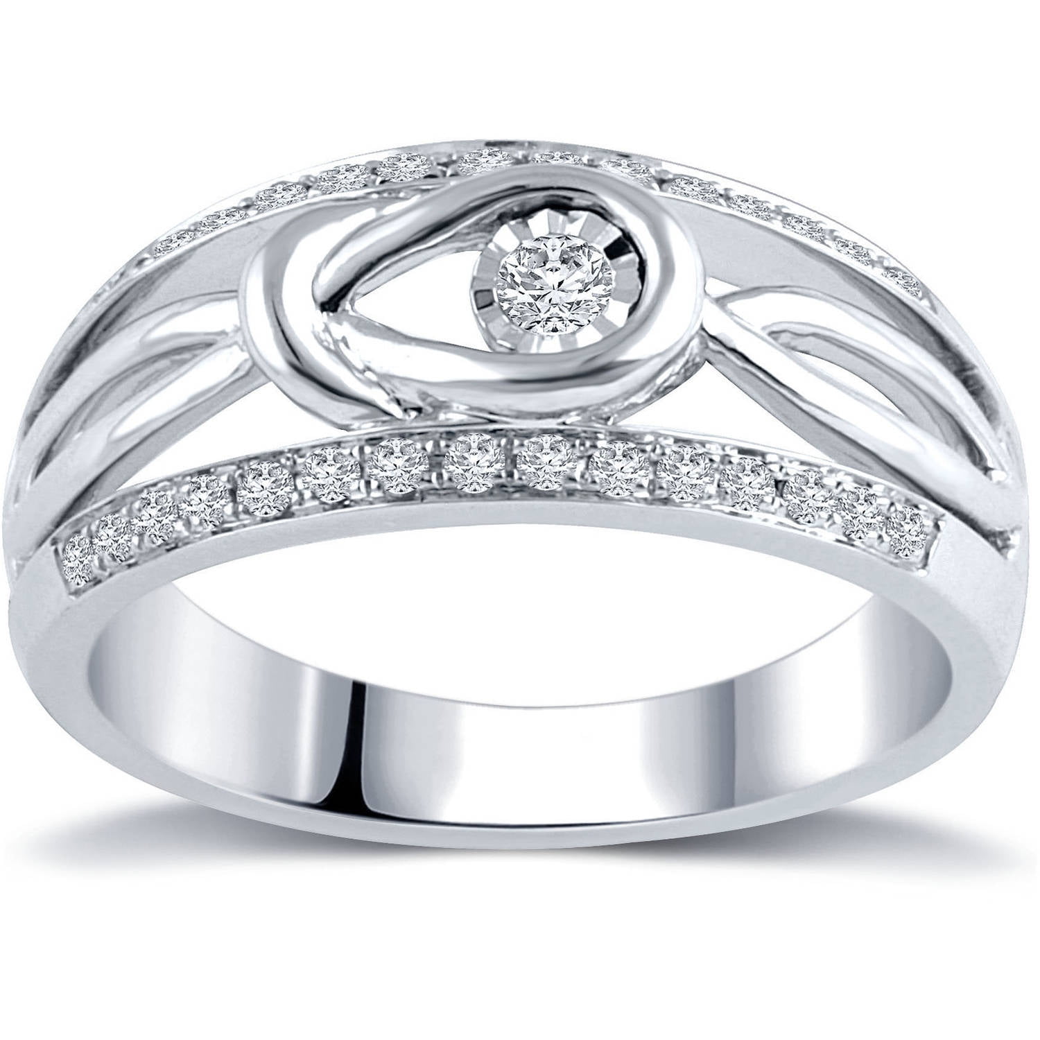 ONLINE 1/4 Carat T.W. Diamond Sterling Silver Fashion Ring