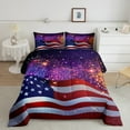 thumbnail image 2 of jejeloiu Fourth Of July Bedding Comforter Set,American Flag Pattern Twin Comforter Sets,Red White Blue Bedding Set For Men Women,Super Cozy Room Decor Reversible,2pcs, 2 of 8
