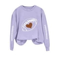 thumbnail image 2 of Royisotas Fall and Winter Women's Sweatshirts Long Sleeve Graphic Pullover Purple Trendy Casual Loose Fit Crew Neck No Hood Blouse, 2 of 4