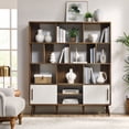 thumbnail image 2 of Transmit Bookcase with Sliding Doors in Walnut Linen, 2 of 10