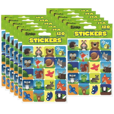 UPC: 0194629035052 | Eureka Woodland Creatures Theme Stickers 120 Per Pack 12 Packs