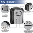 thumbnail image 4 of Wall Mounted House Key Storage Box, Combination Lock Box (Orange), 4 of 8
