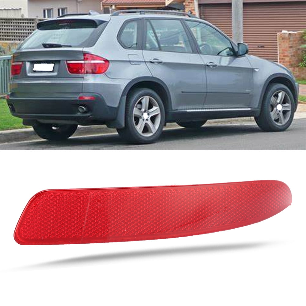 FANHAY Red Rear Bumper Reflector Pair For BMW E70 X5 2007-2013 (with M Aerodynamics Package) - Left & Right
