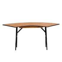 Flash Furniture Ginny 5.5 ft. x 2 ft. Serpentine Wood Folding Banquet Table