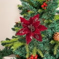 thumbnail image 4 of Cagogo under $5 Red Christmas Flowers, Red Christmas Flowers Decoration, Artificial Poinsettia Floral Arrangement, Festive Holiday Vase Centerpiece, High End Christmas Decor, Tabletop Winter Decor, 4 of 6