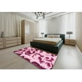 thumbnail image 5 of Ahgly Company Machine Washable Indoor Rectangle Abstract Pink Violet Pink Area Rugs, 7' x 10', 5 of 7