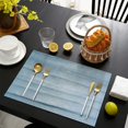 thumbnail image 6 of Set of 4 Linen Placemats Stain Resistant Washable Place Mats & Foldable Dining Table Mats for Indoor/Outdoor Dining Décor, 6 of 6