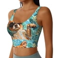 thumbnail image 2 of Pofeuu Funny Swimming Chihuahua Print Sports Bra for Women Sexy Vest Yoga Running Gym Fitness Crop Bras Tops-, 2 of 8