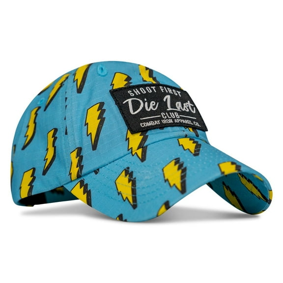 Shoot First. Die Last. Club Patch Low Profile Ripstop Flex Hat Electric Bolt