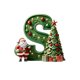 thumbnail image 2 of Adorno navideño personalizado con letras para árbol de Navidad - Colgante acrílico de 8 cm con diseño de gorro de Papá Noel | Decoración navideña DIY para el hogar, el árbol y regalos | Juego de 1, 2 of 5