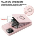 thumbnail image 4 of Accordion Wallet Case for iPhone 13 Pro Max with Rotatable Ring Holder Kickstand, RFID Blocking Card Slots Finger Grip Ring PU Leather Shockproof Purse Cover for iPhone 13 Pro Max, Pink, 4 of 7
