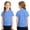Blue #134, variant on Kids School Uniform Polo Shirt Casual Summer Short Sleeve Comfy Soft Pique Top Back to School Outfit