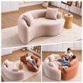 thumbnail image 2 of Sailvan S-Curved Chenille Sofa Loveseat, Dual-Depth, No Assembly, Compact for Small Spaces, 2 of 8
