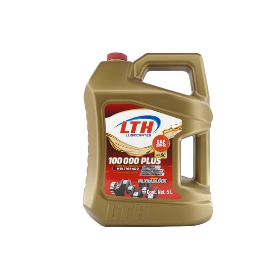 Aceite Multigrado 25W50 API SL 5 L LTH Alto Kilometraje