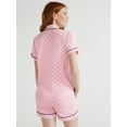 thumbnail image 6 of Joyspun Women's Dreamy Soft Collection Notch Collar Top and Shorts Pajama Set, 2-Piece, Sizes XS-3X, 6 of 8