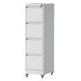 thumbnail image 3 of Hassch Rolling File Cabinet with Lock for Home Office, Metal File Cabinet with 4 Drawers for A4/Letter/Legal, Assembly Required, White, 3 of 11