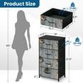 thumbnail image 3 of Vintage Dresser for Bedroom with 4 Storage Drawers Duck Blue Grass Brown Reeds Nature Dressers Chest of Drawers Steel Framed Fabric Closet Organizers for Nursery Entryway, 3 of 7