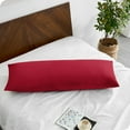 thumbnail image 5 of Bare Home Body Pillowcase - Zipper Closure - Ultra Soft - Double Brushed - Red, 5 of 6