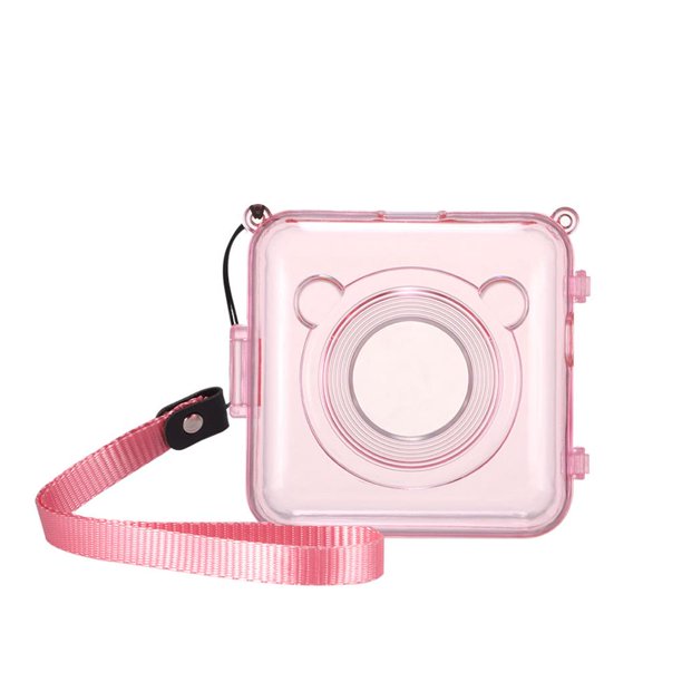 Cateissary Funda para impresora de bolsillo Protector de impresora de bolsillo de plástico preciso compacto duradero con muñequera Juegos de teclado y mouse para computadora rosado