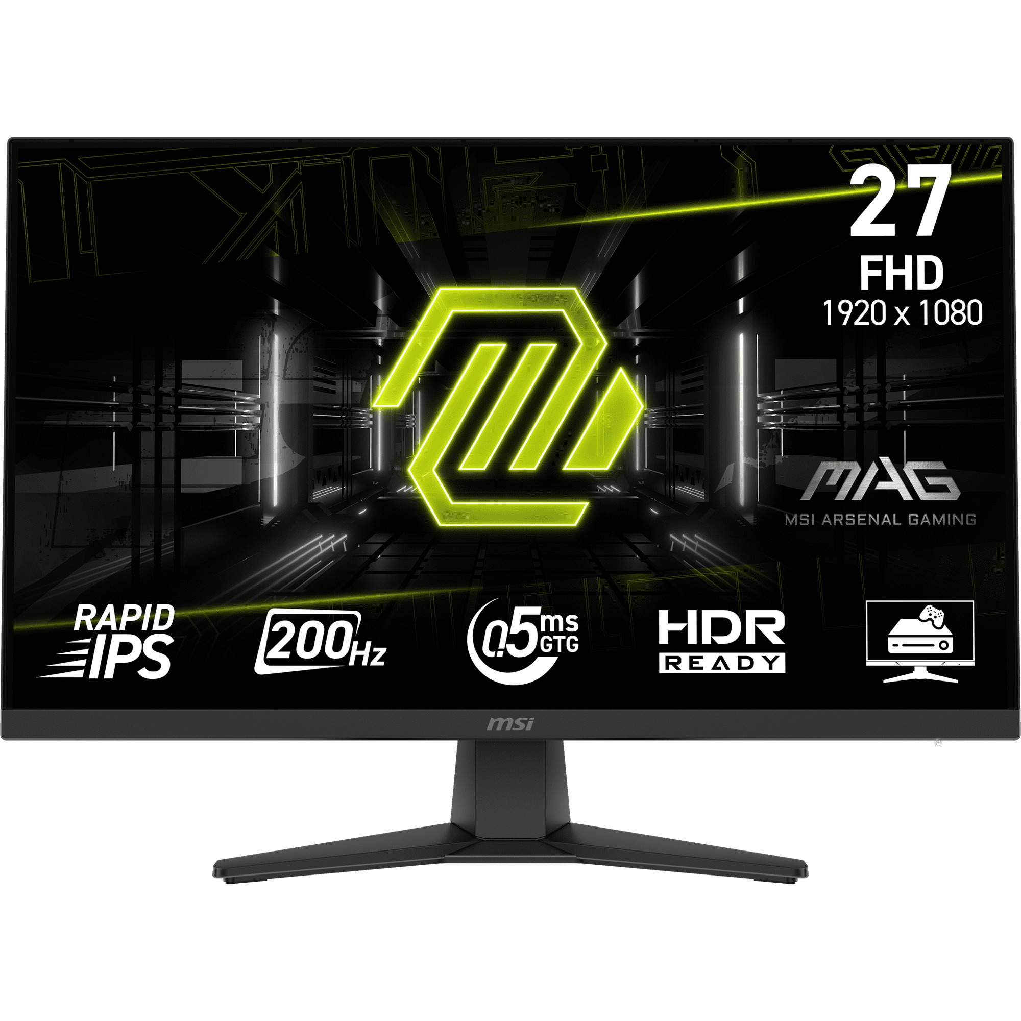 MSI 27" FHD (1920 x 1080) HDMI DP 200Hz 0.5ms AMD FreeSync Premium Pro Rapid IPS Gaming Monitor - MAG 272FB E20