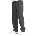 thumbnail image 2 of Wide Leg Baggy Cargo Sweatpants for Boys Elastic Waist Pants Open Bottom Straight Work Athletic Joggers Pants Dark Gray S, 2 of 3