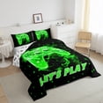 thumbnail image 3 of Manfei Kids Gamepad Controller Bedding Comforter Set,Console Video Game Twin Comforter Sets,Green Polka Dots Bedding Set For Boys,Luxury Bedroom Decor Reversible,2-Piece, 3 of 8