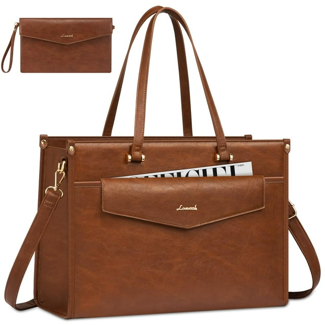 Bolsa para portátil LOVEVOOK de 15.6 pulgadas, de piel impermeable