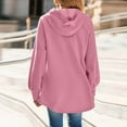 thumbnail image 4 of FDGIU Women's 2025 Oversized Hoodie Dress - Long Sleeve Tunic Sweatshirt with Pockets, Soft Fleece Fall Winter Clothes, 4 of 7